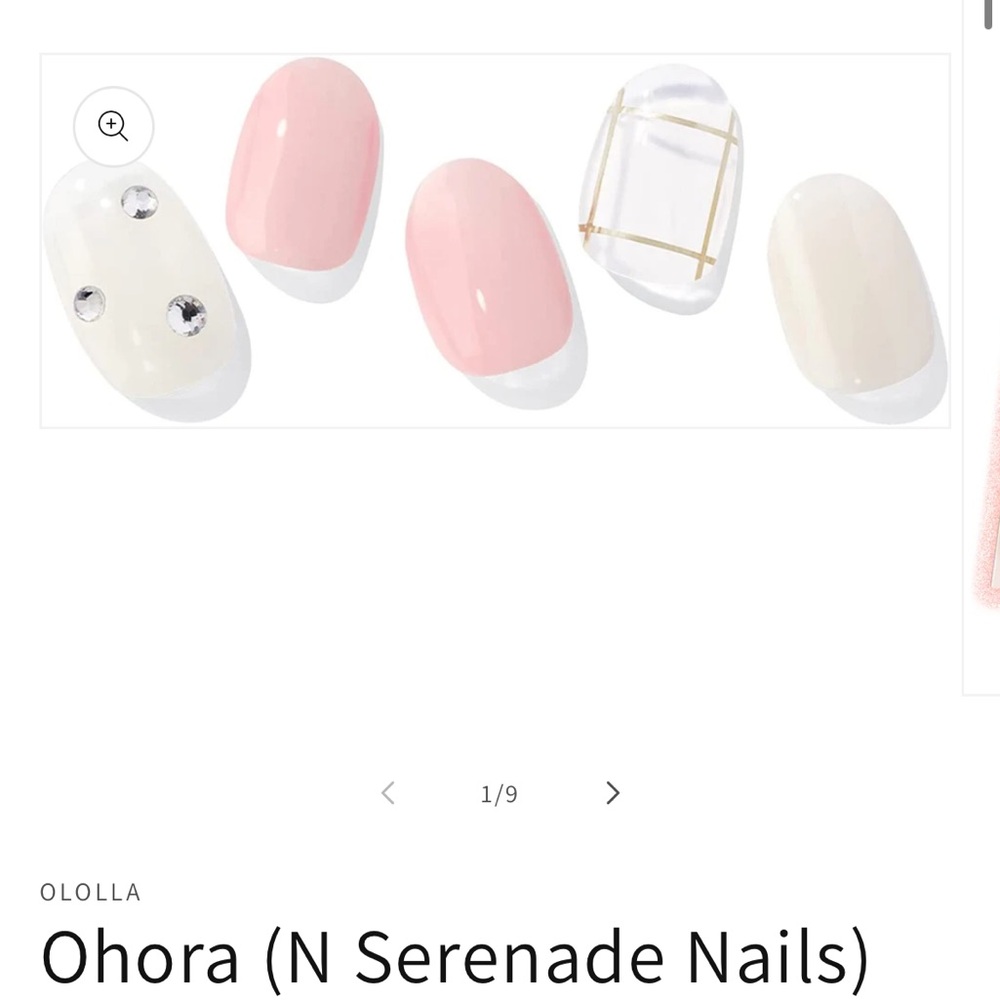 Ohora “serenade” pink and white semi-cured manicure set